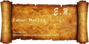 Ember Matild névjegykártya